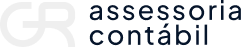 Logo GR Contabil Branco e Azul