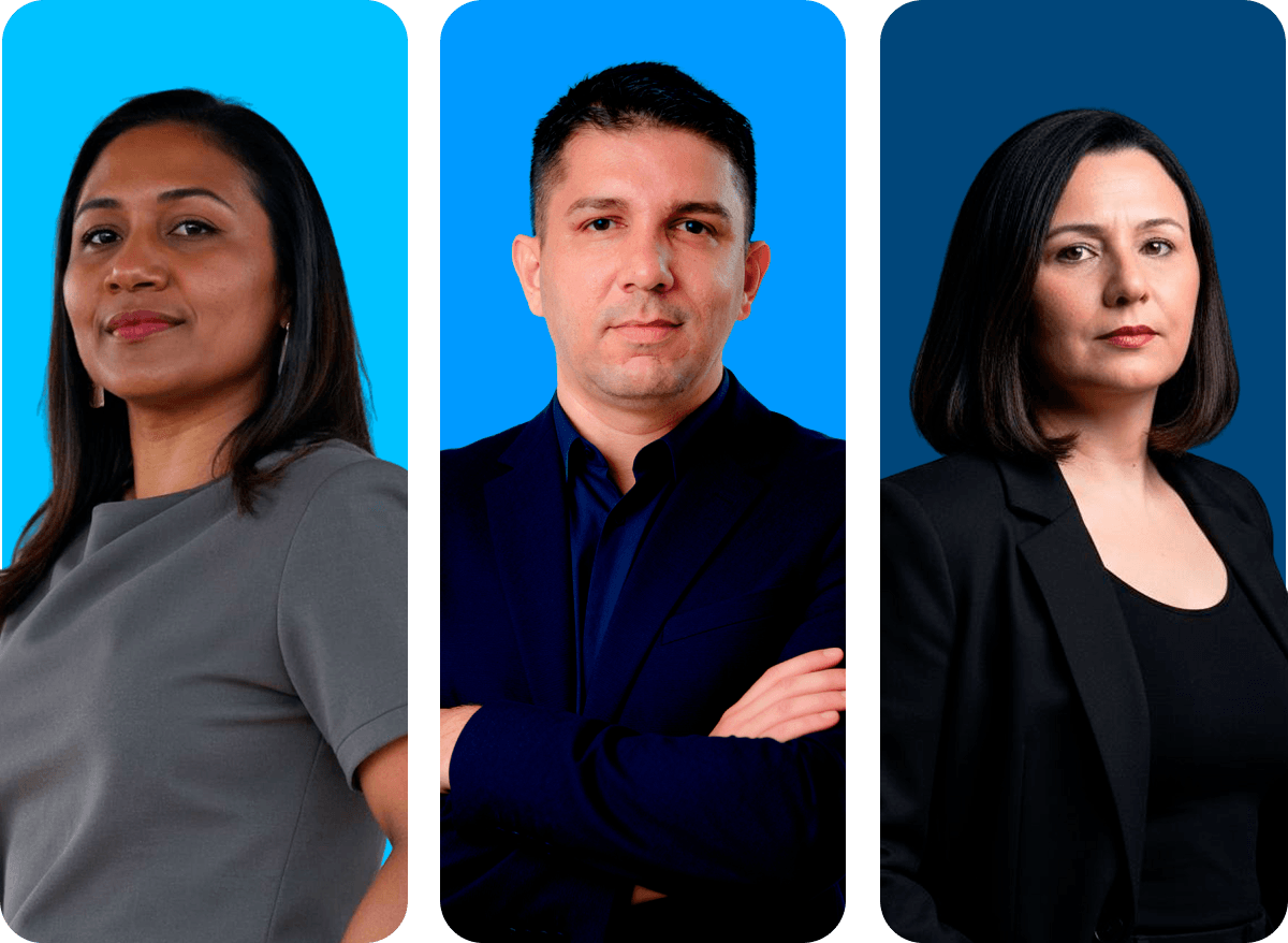 Painel com lideranças empresariais representando gestão estratégica para transportadoras