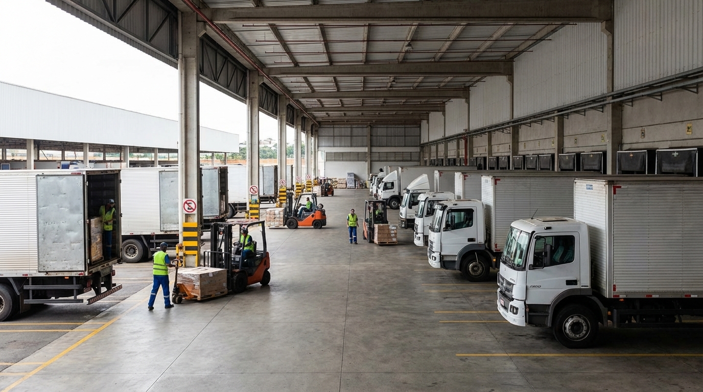 Centro logístico com armazenagem e distribuição terceirizada