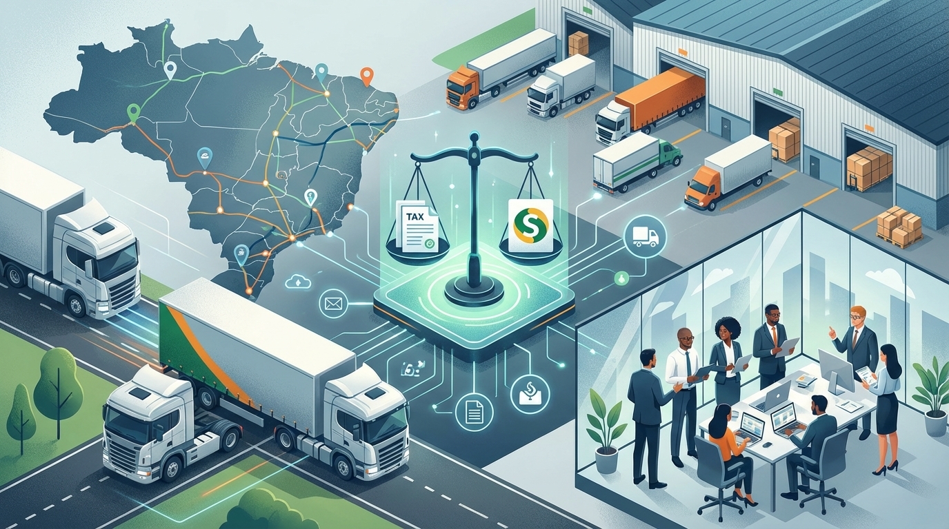 Simples Nacional para transportadora: quem pode aderir e como funciona — imagem de capa
