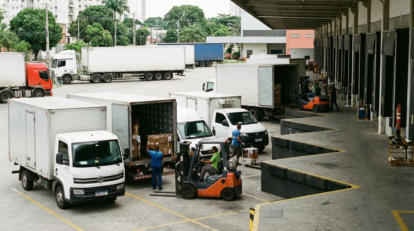 Operação logística com integração 3PL e distribuição