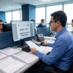 Analista fiscal conferindo nota de devolução com CFOP 1411 e substituição tributária