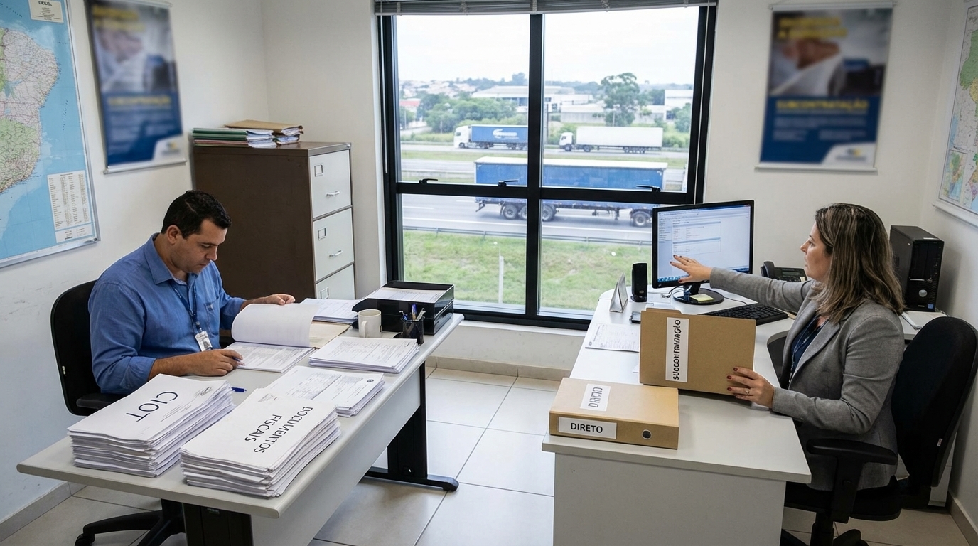 Quando a discussão é CIOT e quando a discussão é subcontratação no transporte rodoviário de cargas