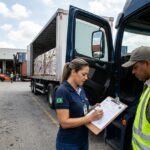 Transportadora analisando seguro de carga obrigatório em 2026 com documentos e checklist de proteção